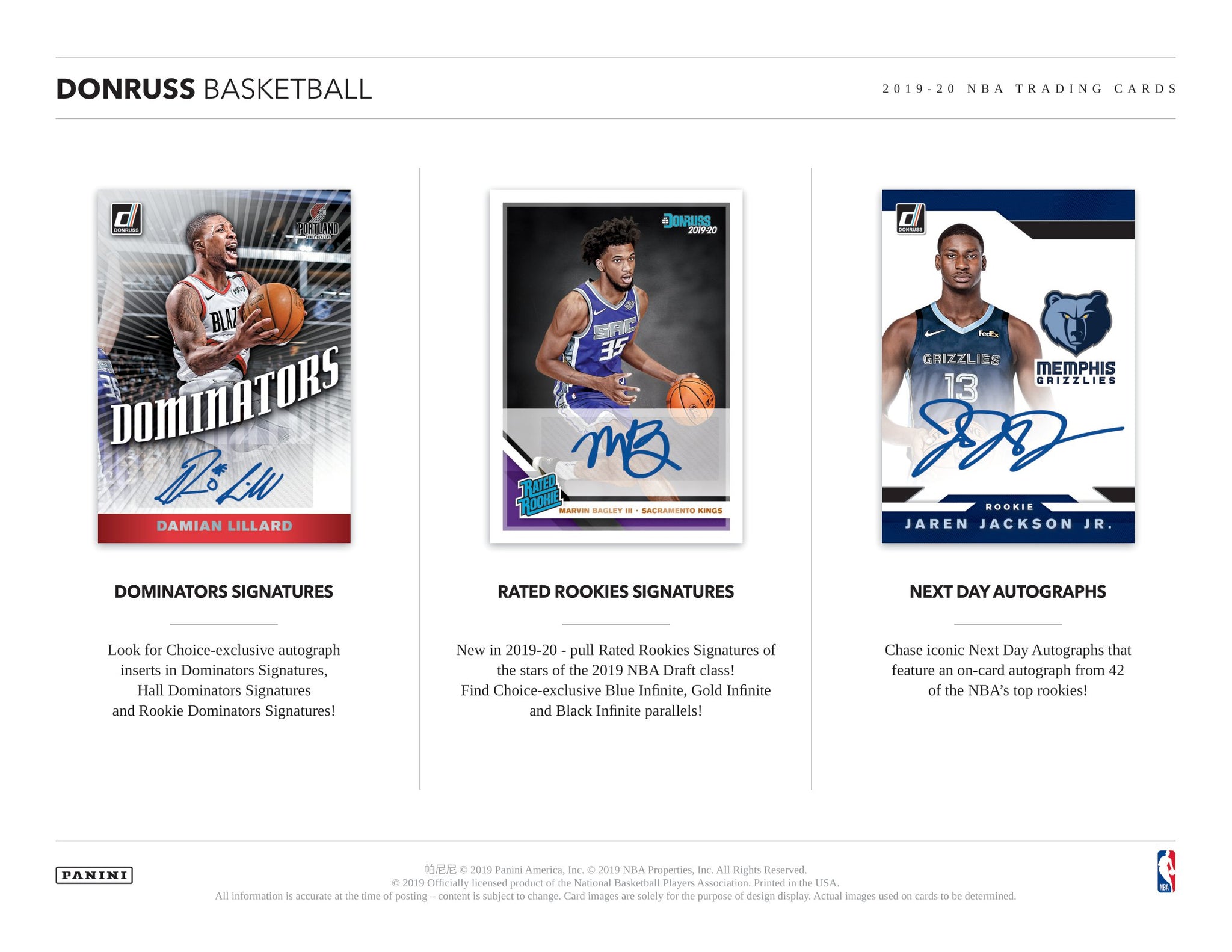2019-20 Panini Donruss Choice Basketball Hobby Box – CB Hobby