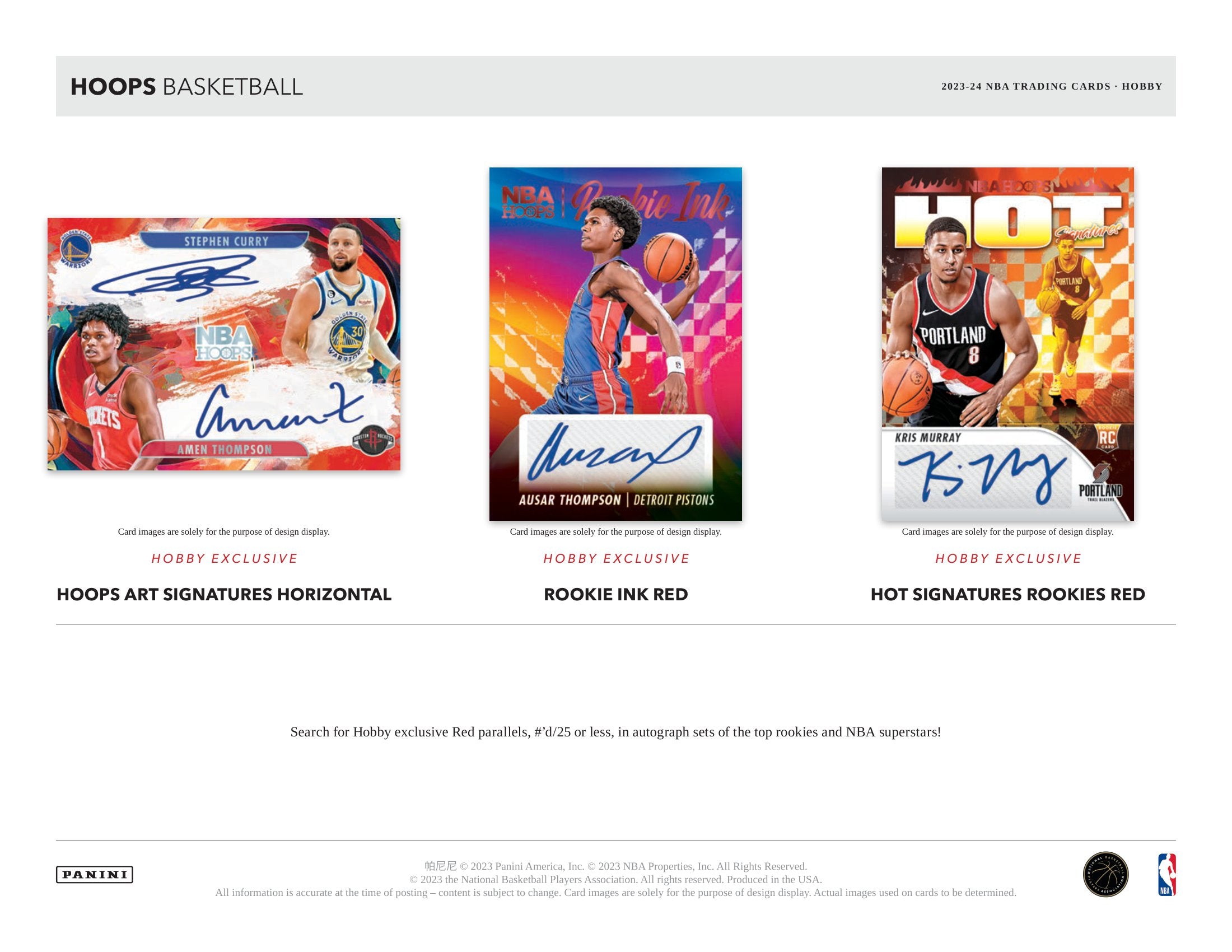 2023/24 Panini NBA Hoops Basketball Blaster Box