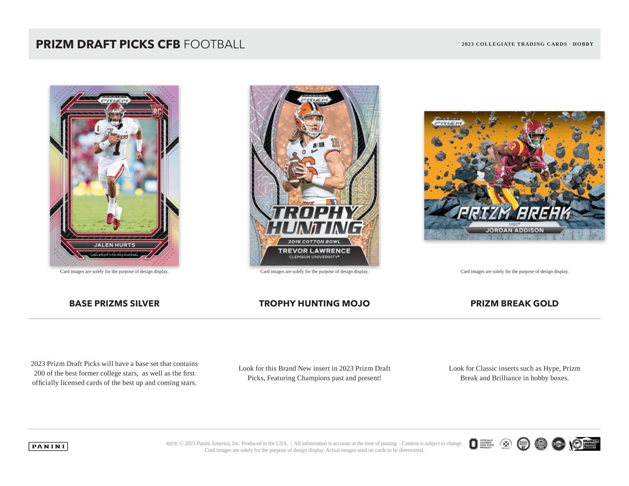 2021 Panini Prizm Draft Picks Football H2 Hobby Hybrid Box