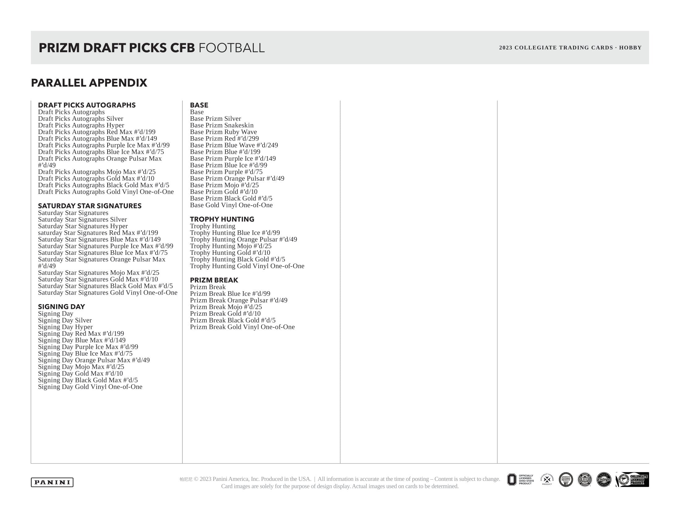 2023 Panini Prizm Collegiate Draft Picks Football Hobby 16 Box FULL CASE  Break #1 RANDOM DIVISIONS 