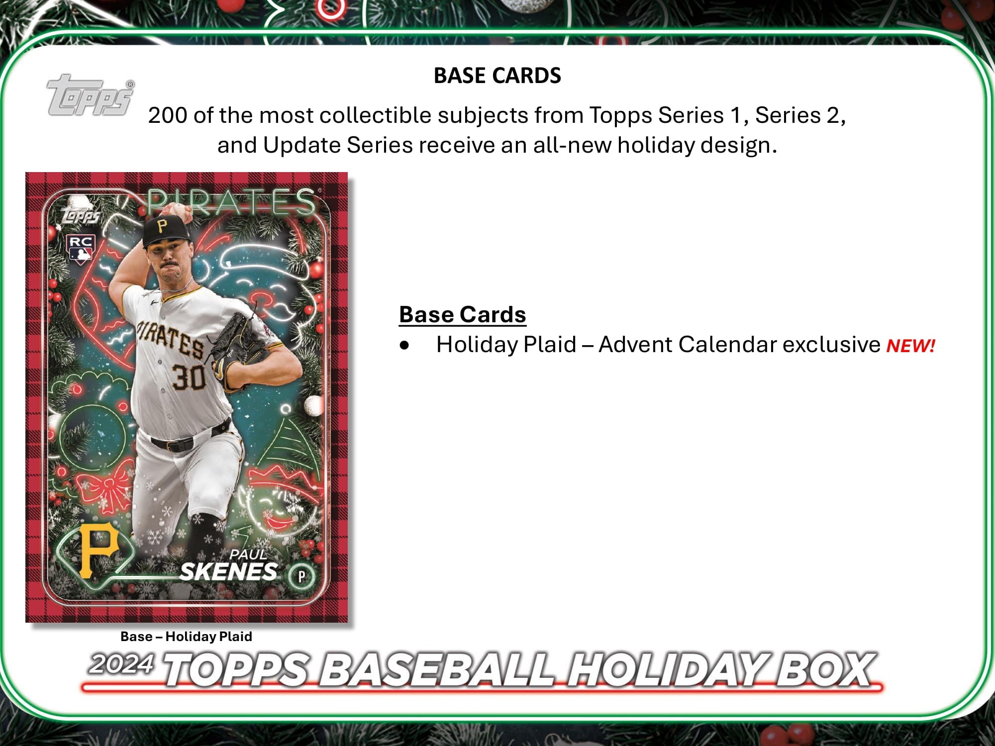 2024 Topps Baseball Holiday Advent Calendar Mega Box CB Hobby