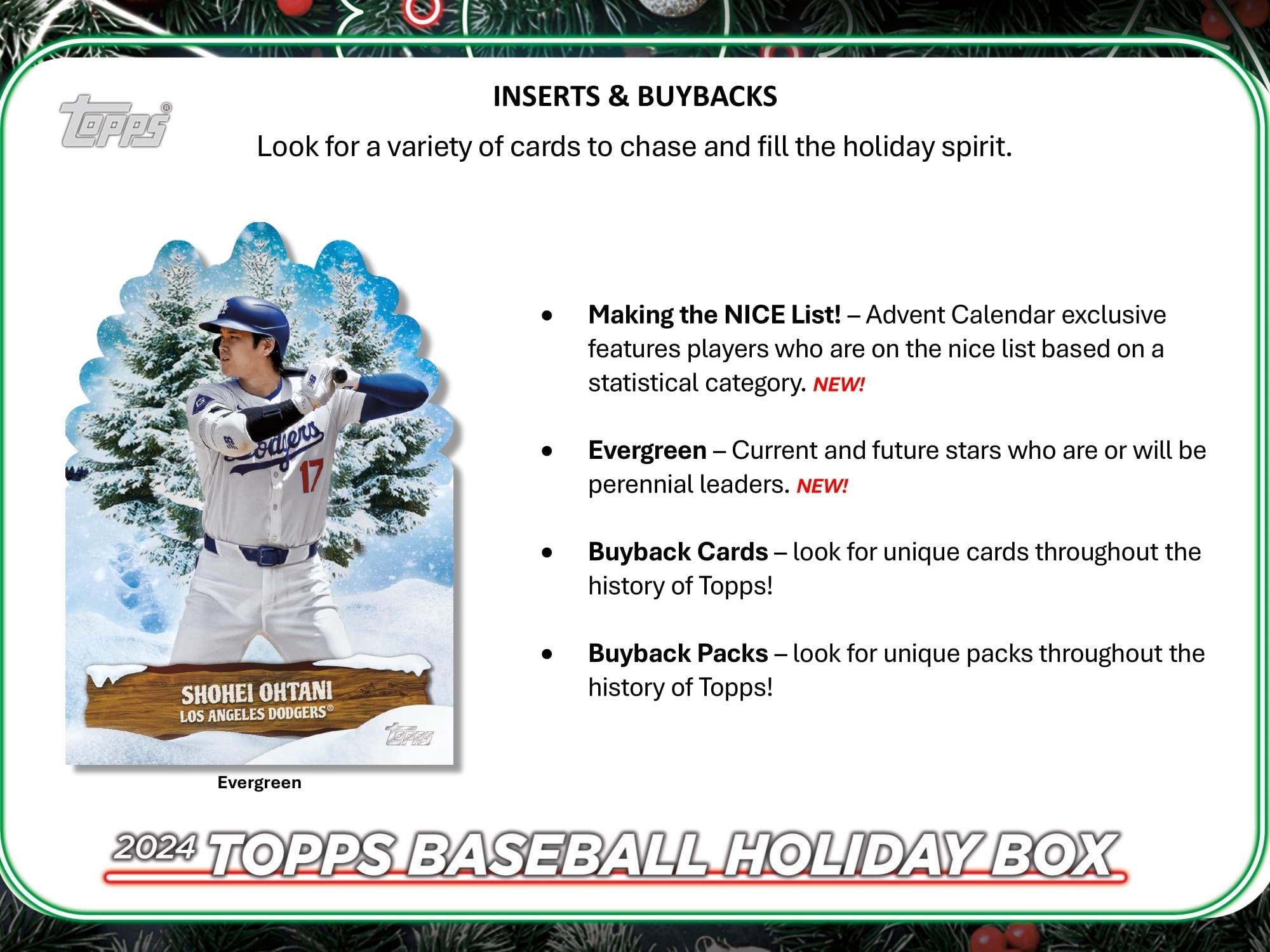 2024 Topps Baseball Holiday Advent Calendar Mega Box CB Hobby