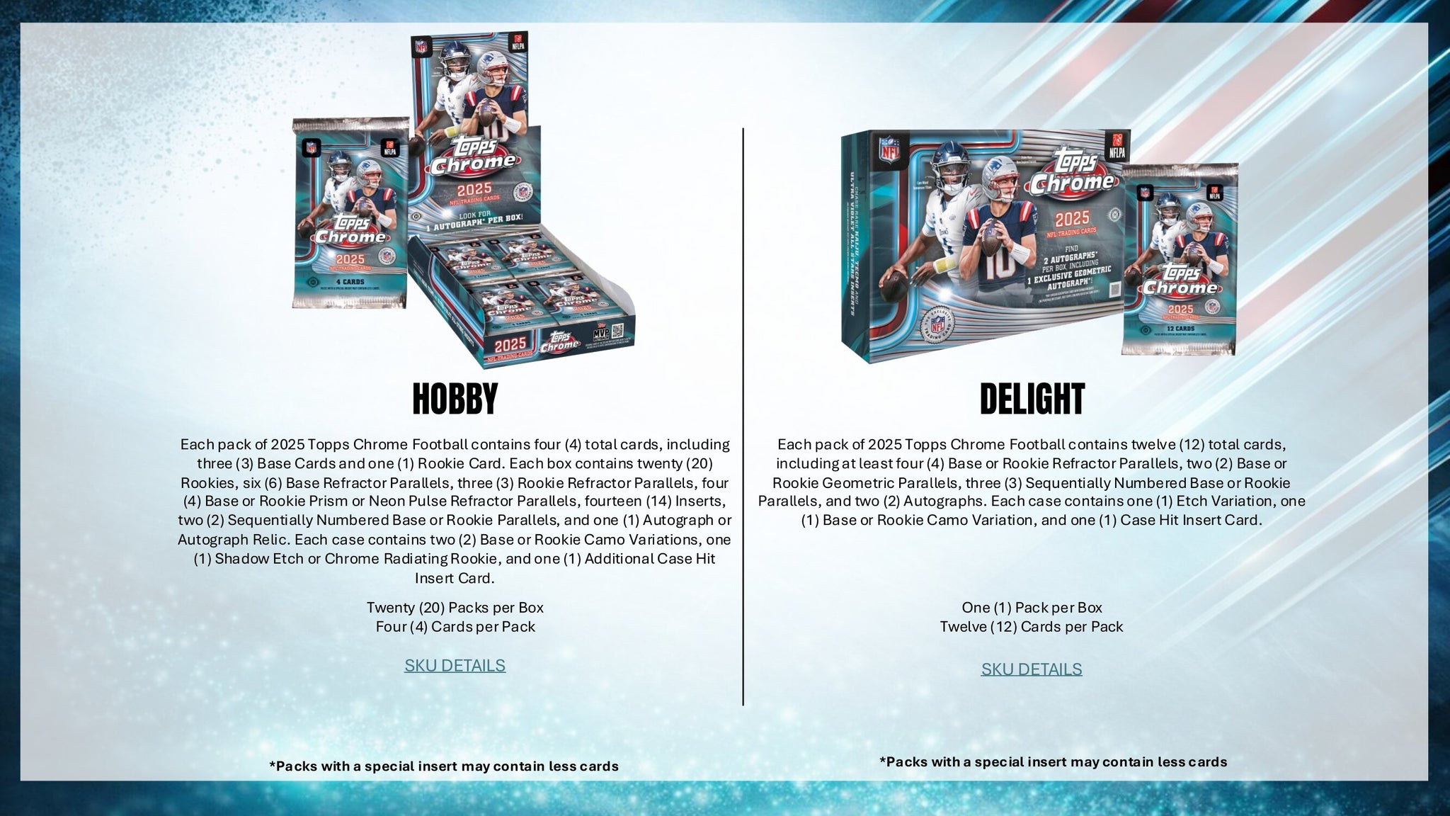 2025 Topps Chrome Football Hobby Box – CB Hobby