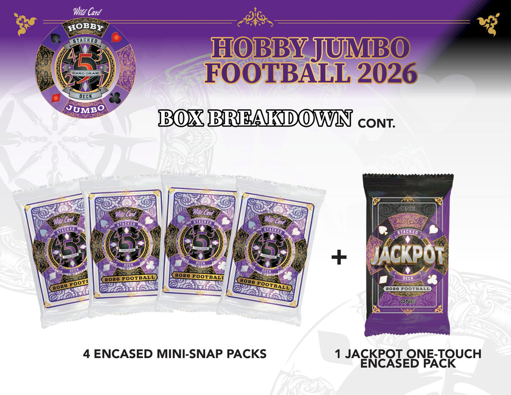 2026 Wild Card 5-Card Draw Stacked Deck Football Hobby Jumbo Box