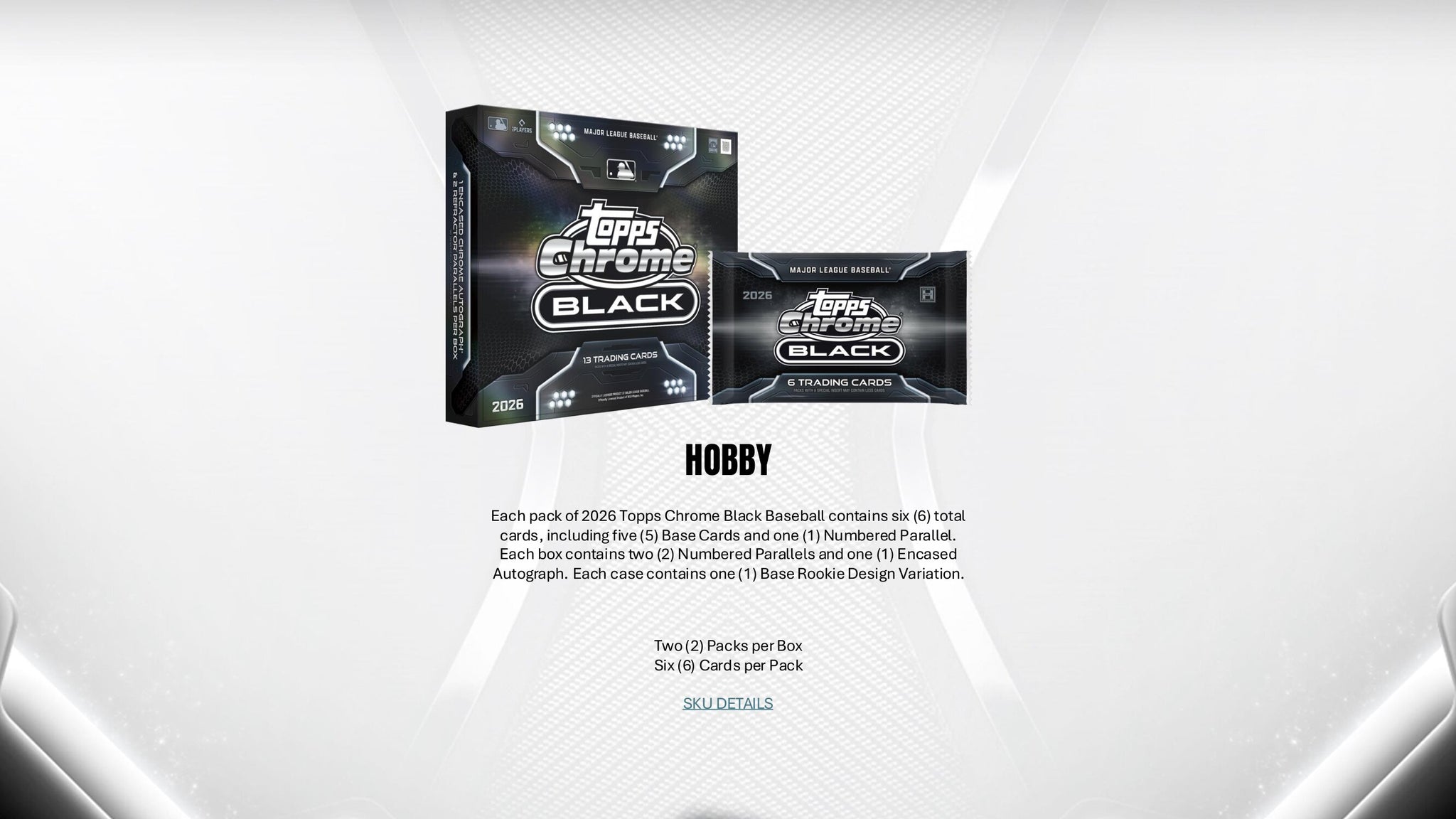 2026 Topps Chrome Black Baseball Hobby Box – CB Hobby