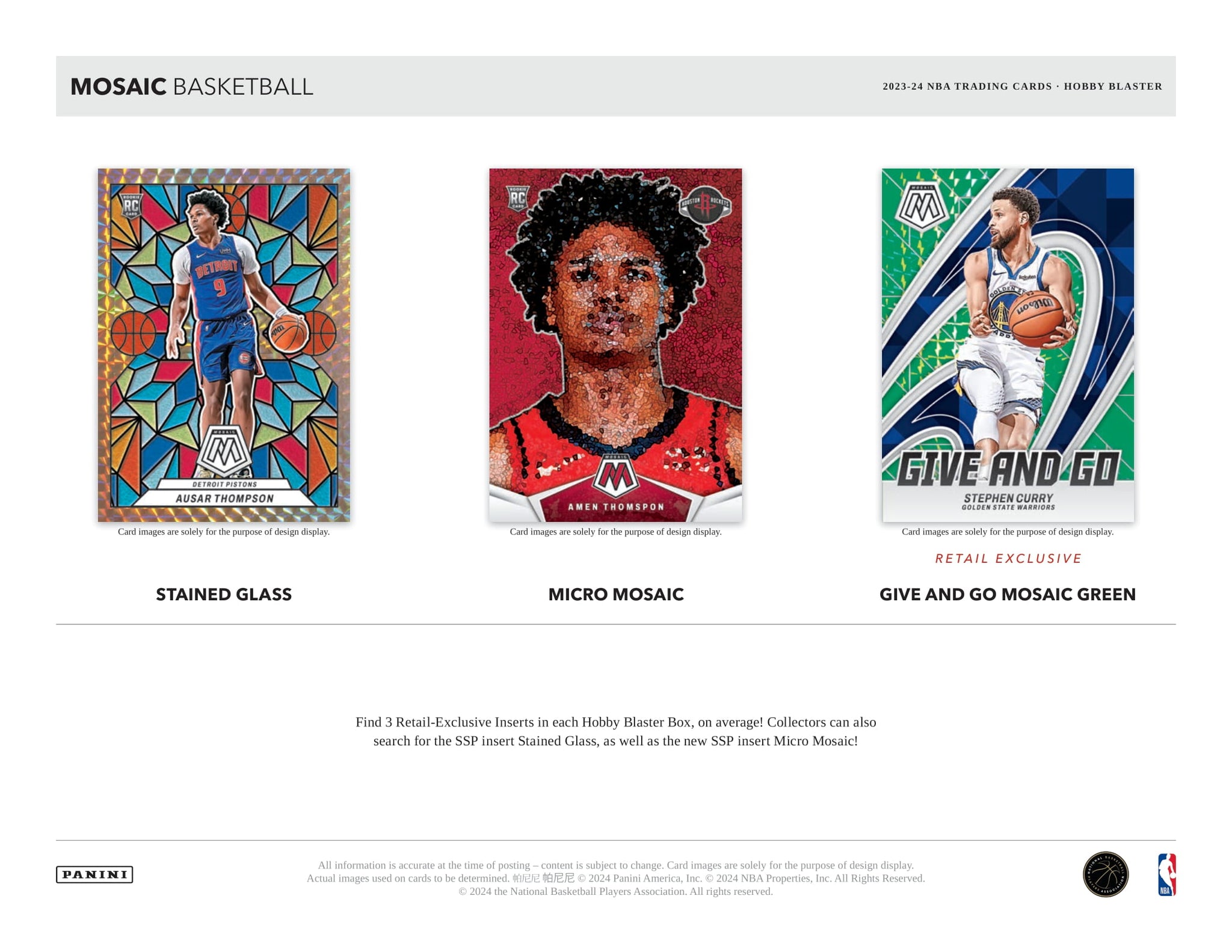 Deals NBA Panini Mosaic Basketball Cards Blaster Box ‘20-‘21