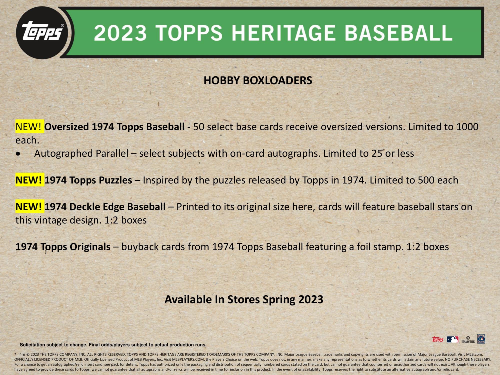 2023 Topps Heritage Hobby Box