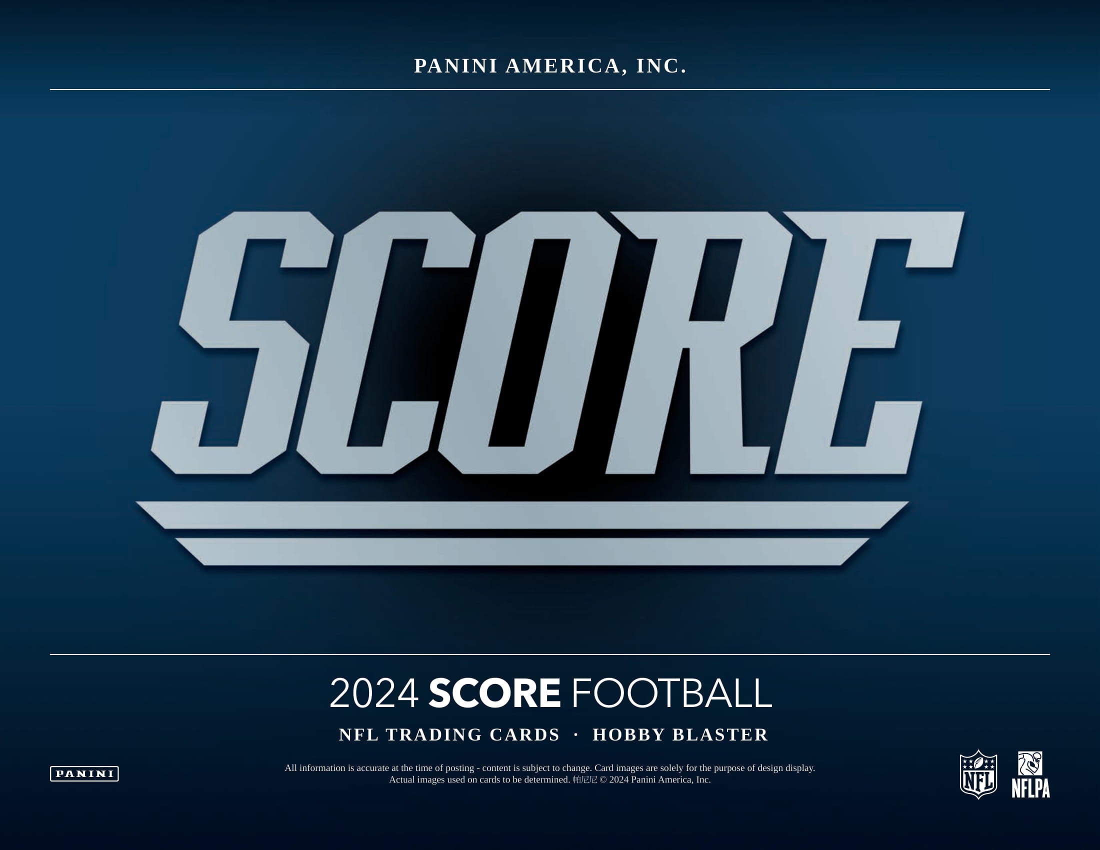 2024 Panini Score Football Hobby Blaster Box CB Hobby