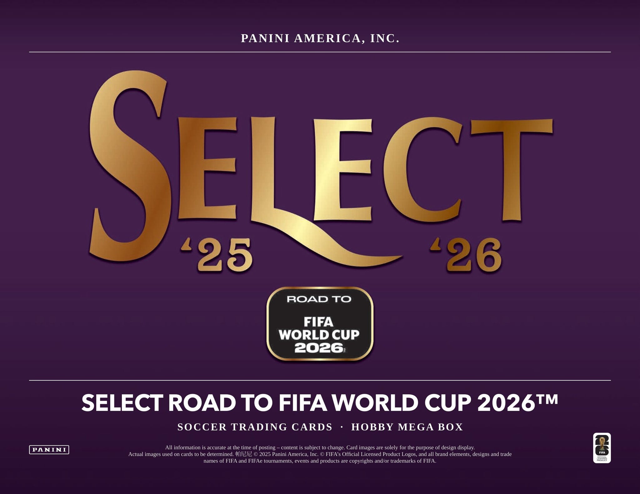 2025 Panini Select FIFA Road to the World Cup Soccer Hobby Mega