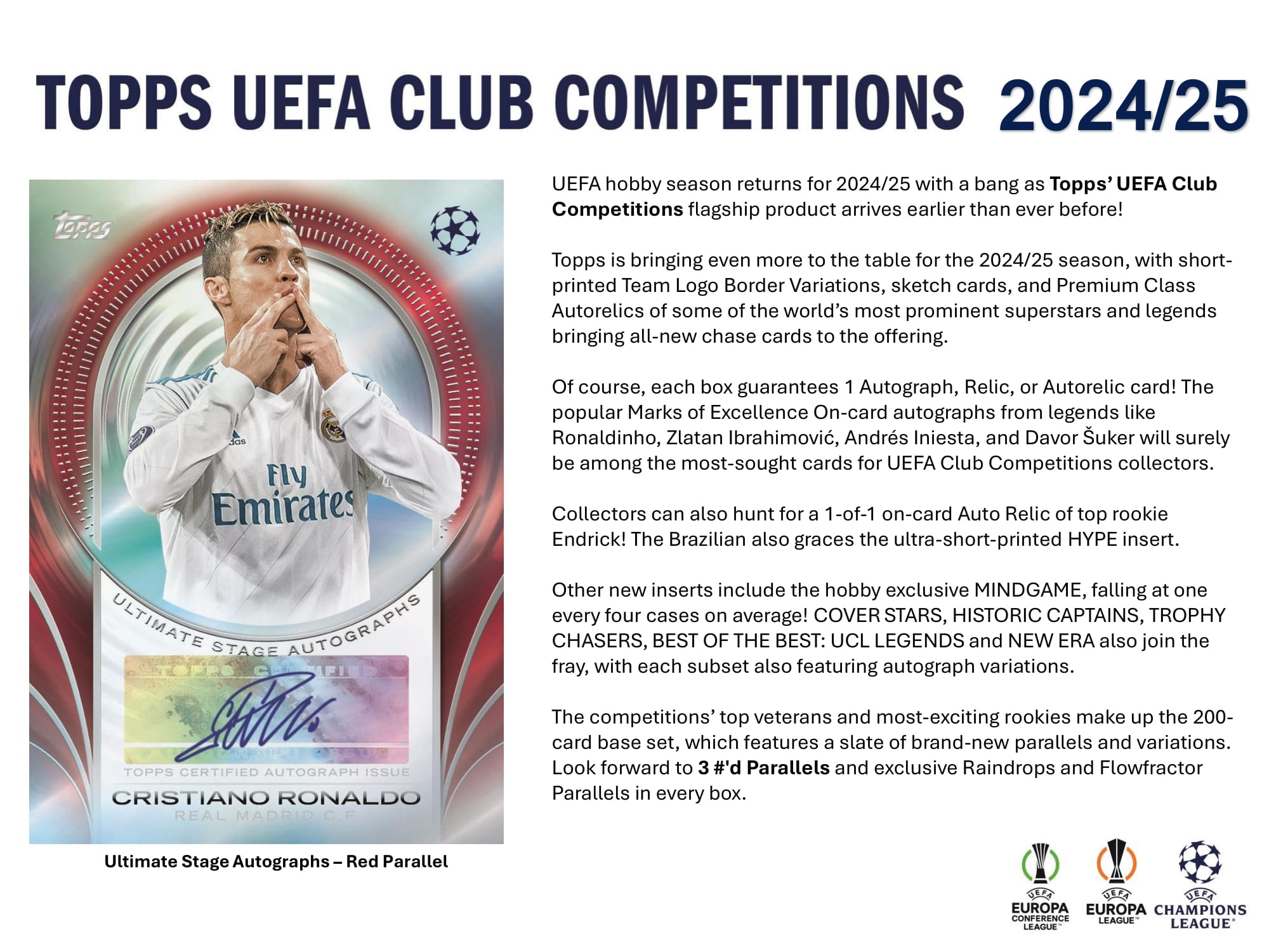 202425 Topps UEFA Club Competitions Soccer Hobby CB Hobby