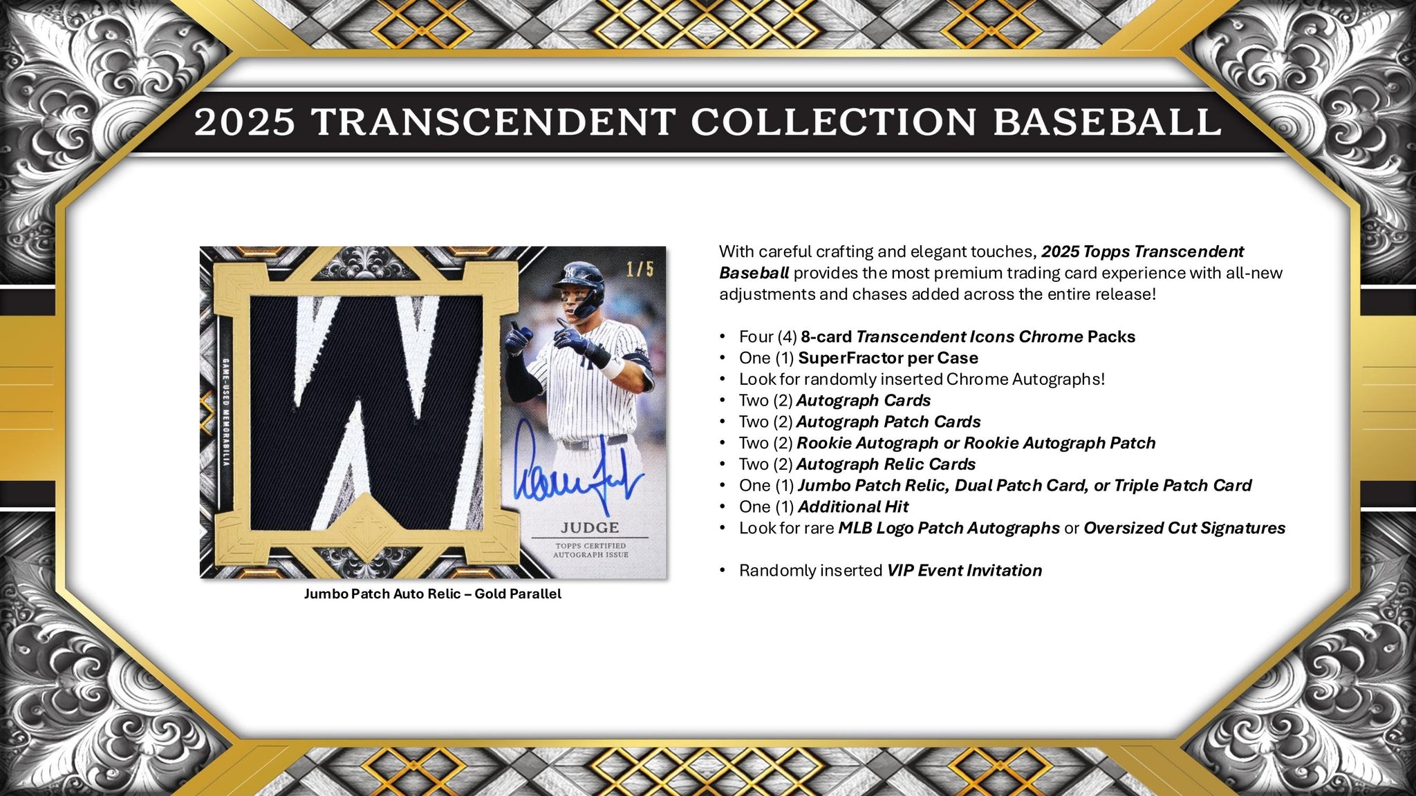 rare baseball cards 2025 2025 Topps Transcendent Collection Baseball Hobby Box – CB Hobby