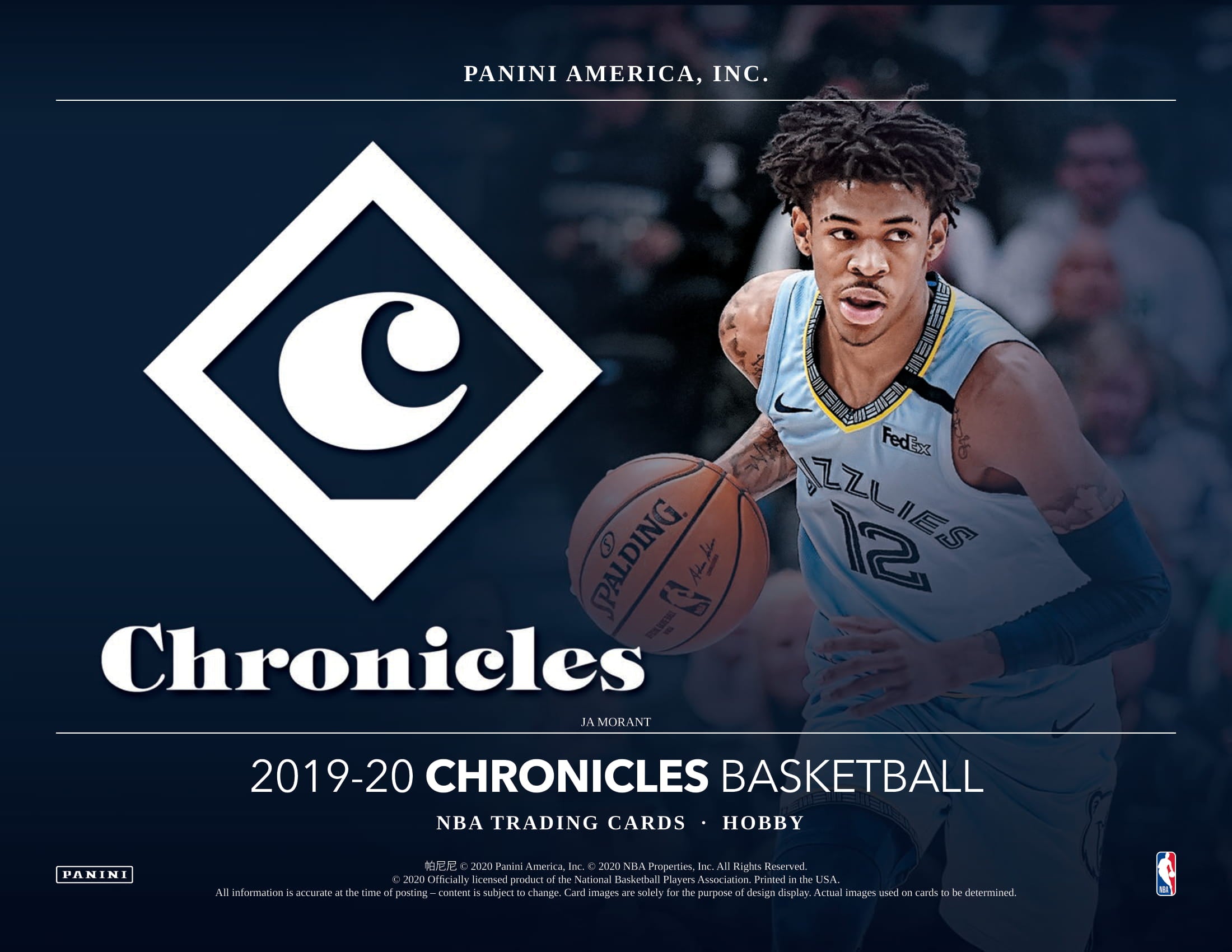 2019-20 Panini Chronicles Basketball Hobby