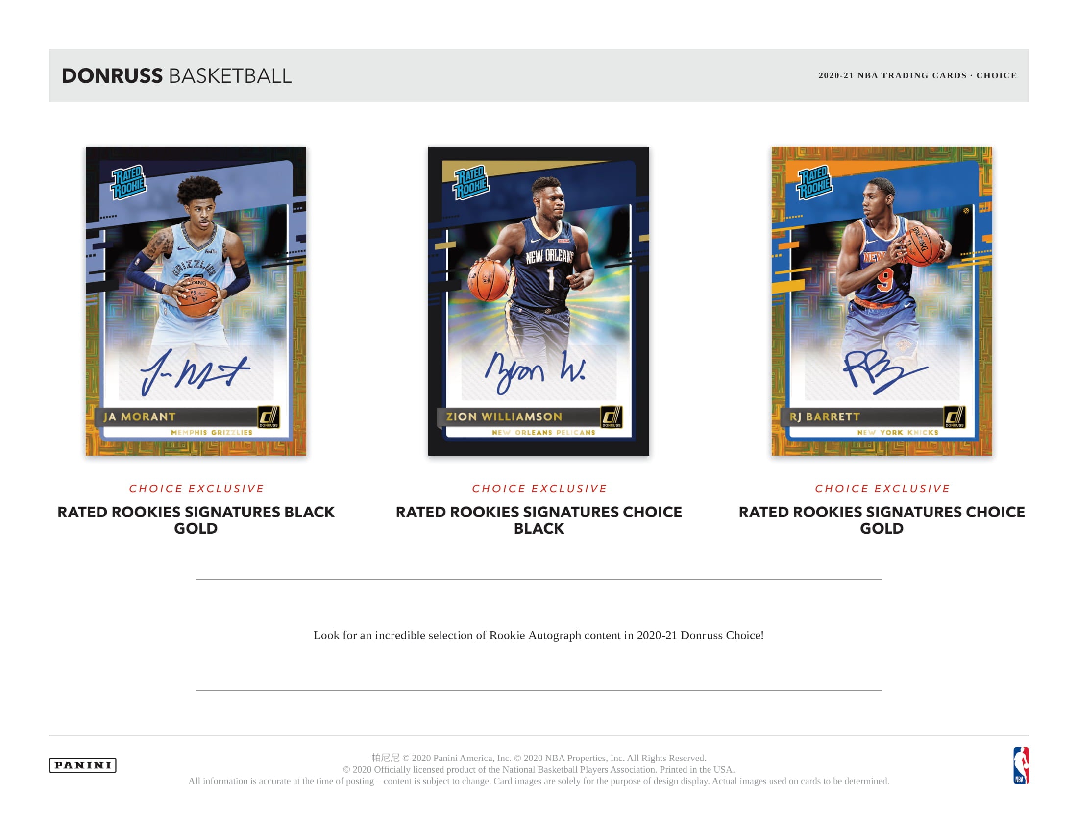 2020-21 Panini Donruss Basketball Choice – CB Hobby