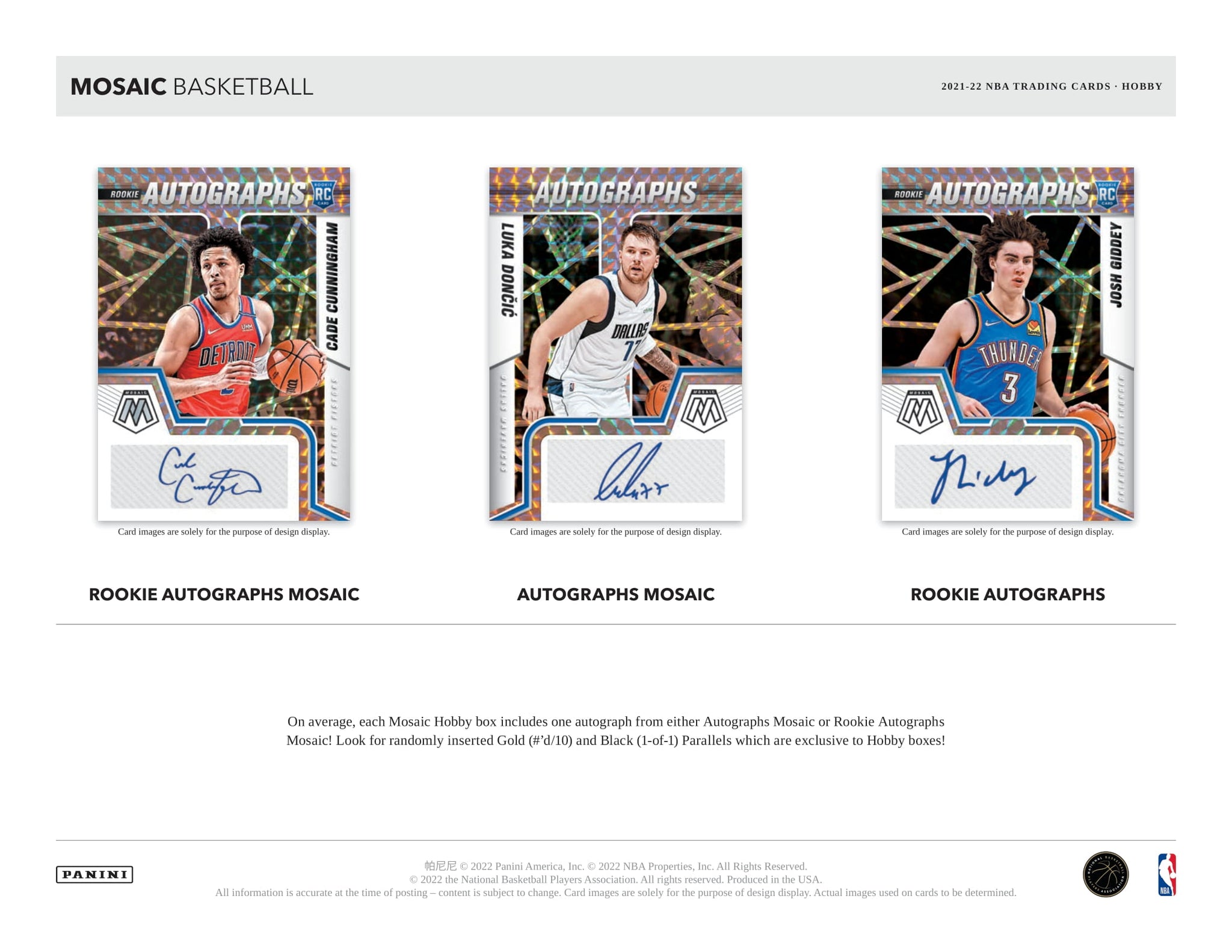 2021-22 Panini Mosaic Basketball Hobby Box – CB Hobby
