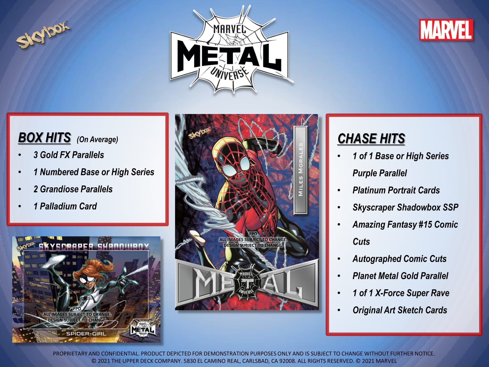 2021 Upper Deck Marvel Metal Universe Spider-Man Hobby