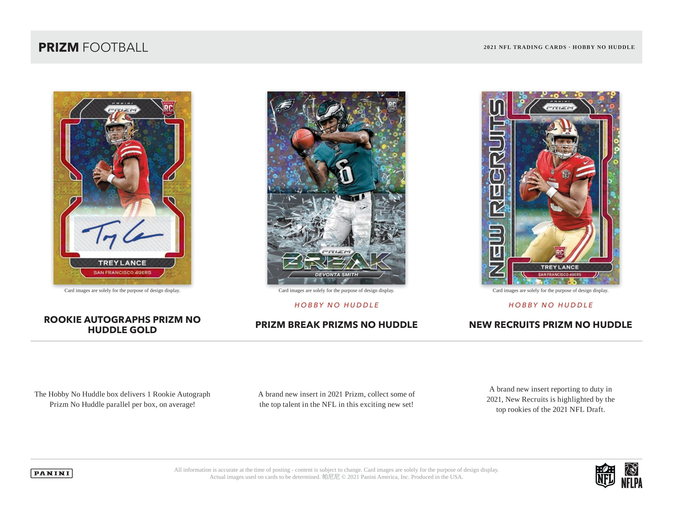 2021 Panini Prizm No Huddle Football Hobby – CB Hobby