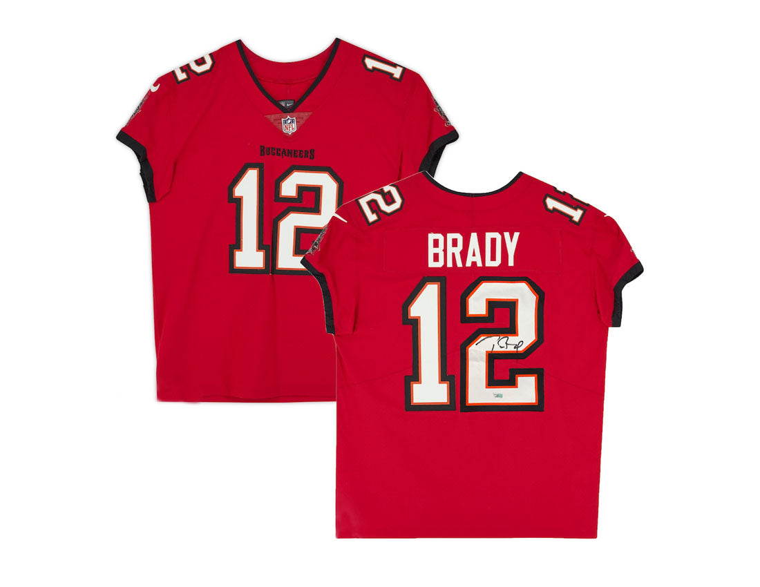 Tampa Bay Buccaneers Tom Brady Autographed Red Nike Elite Jersey