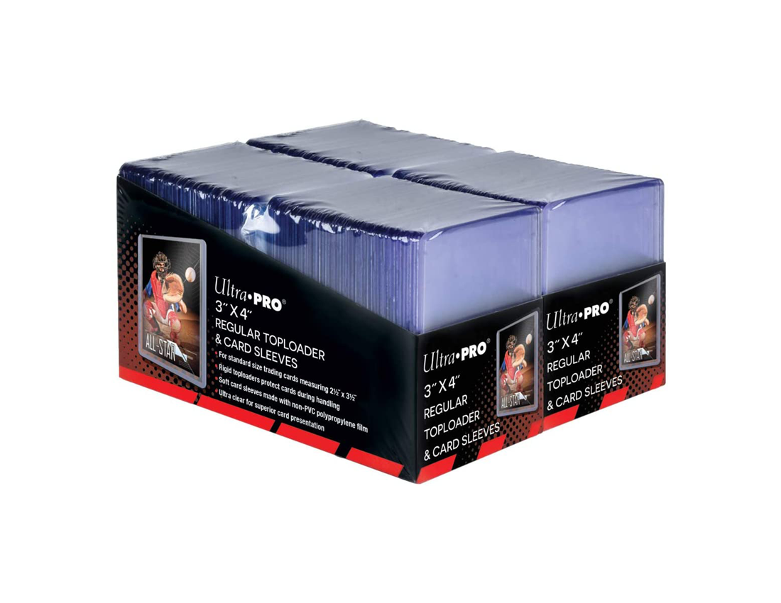 toploader hard plastic card sleeves Ultra Pro Regular Toploader & Card Sleeves (200 ct) – CB Hobby